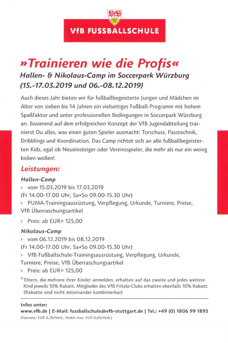 VfB Fußballschule Flayer Seite 2
